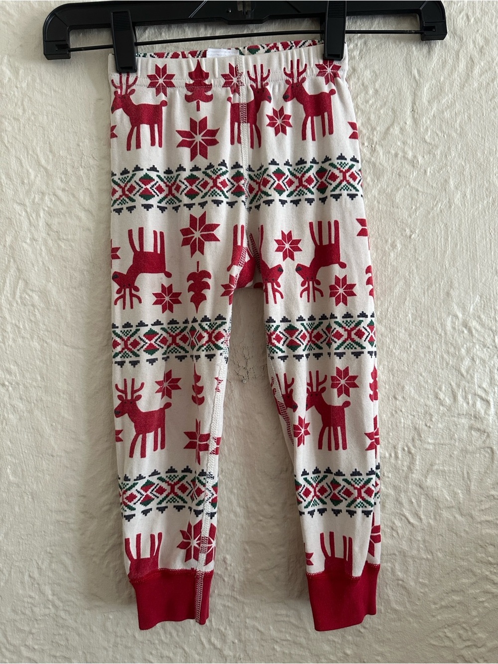 Hanna Andersson Long John Christmas Pajama Pants Reindeer Snowflake Dear Deer 3